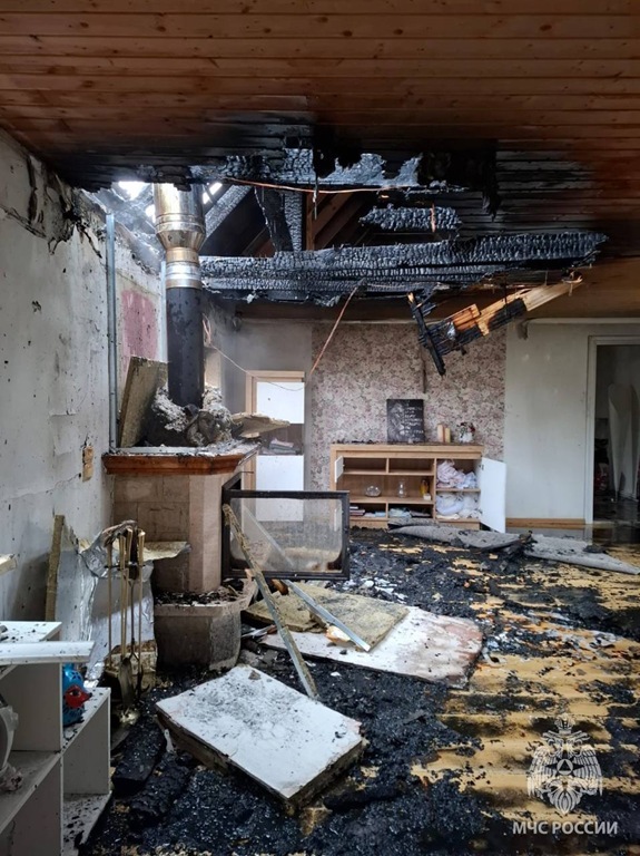 В частном доме под Калининградом потушили пожар В частном доме под Калининградом потушили пожар