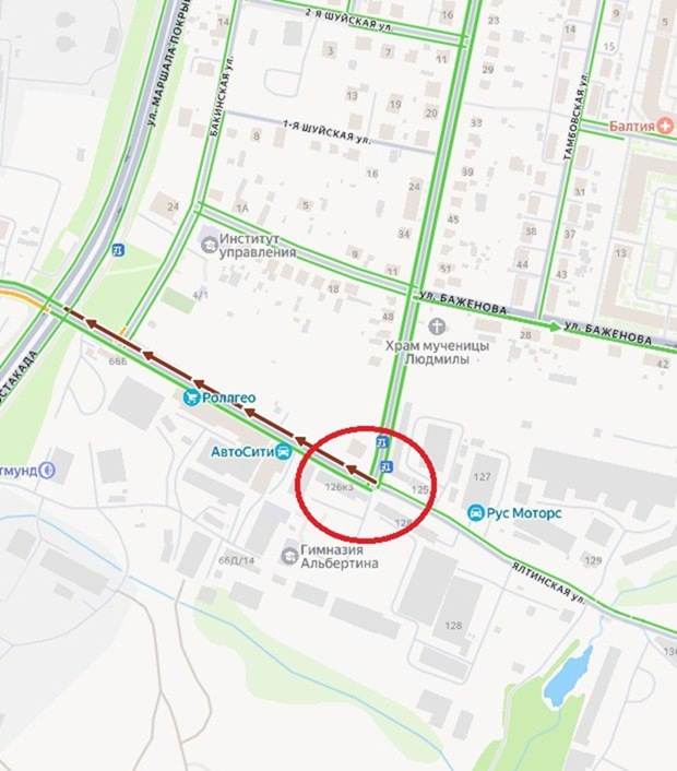 На Ялтинской авария: автобусы №28 и №87 пустили в объезд